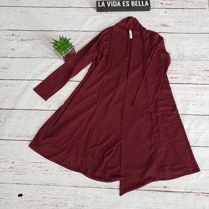 NWOT Beeuniq Burgandy cardigans size Large